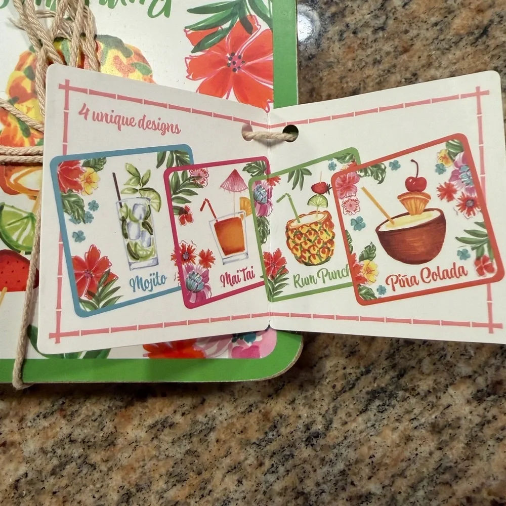 Tropical Drink Coasters Set